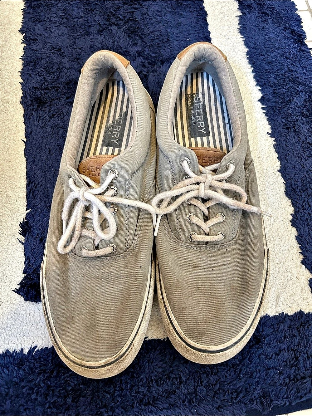 Sperry Boat Shoe Men's Gray & White US 12 Wide